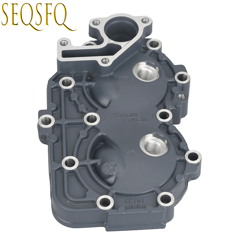 6E7-11111 Cylinder Head Cover For Yamaha Outboard Motor 9.9HP 15HP 2 Stroke 6E7-11111-01-94 6E7-11111-01-1S Boat Engine Parts