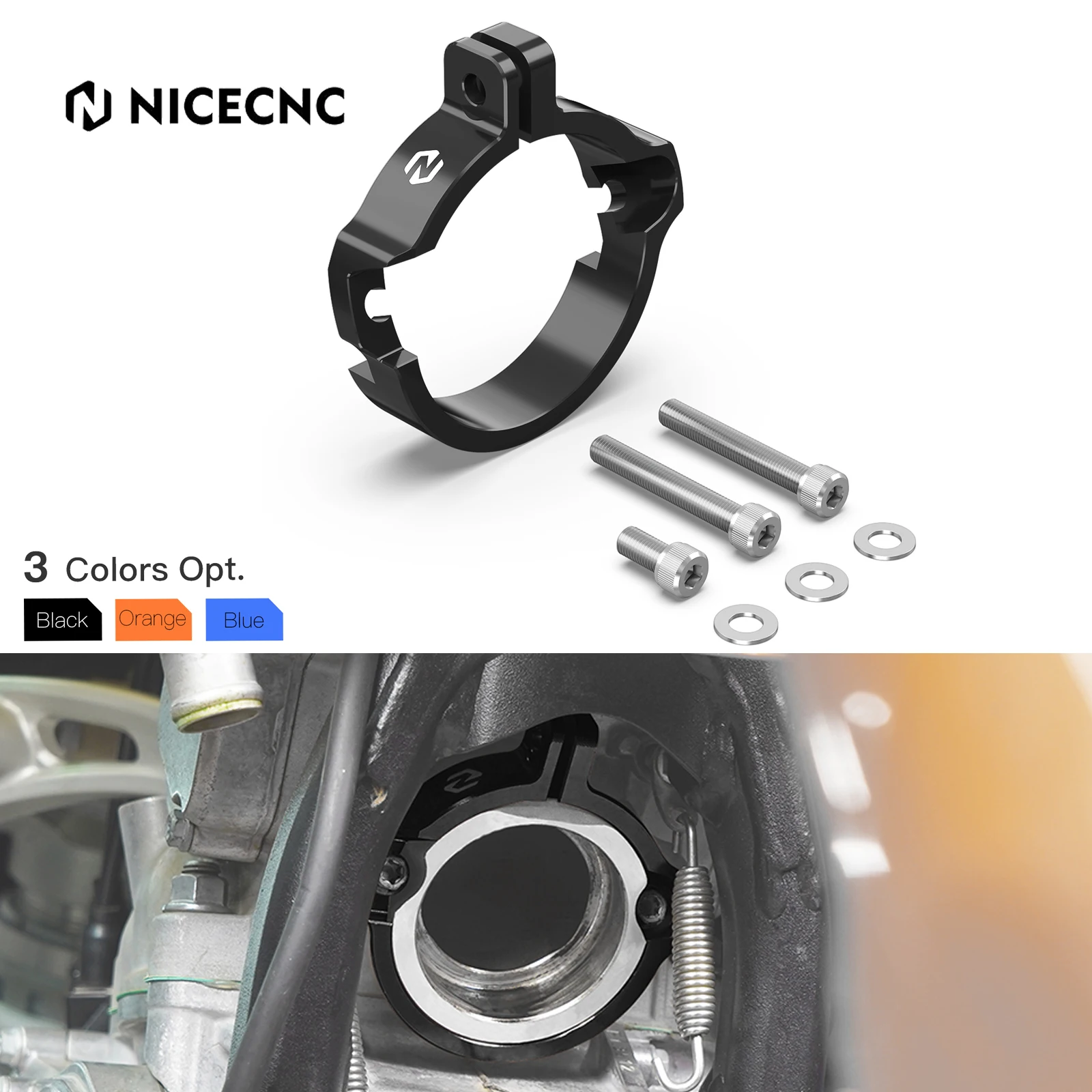 

NiceCNC For Husqvarna TE300 TE250 2024 TX300 2023-2024 For GasGas EC 300 EC MC EX 250 300 EC250 2024 Exhaust Flange Clamp Guard