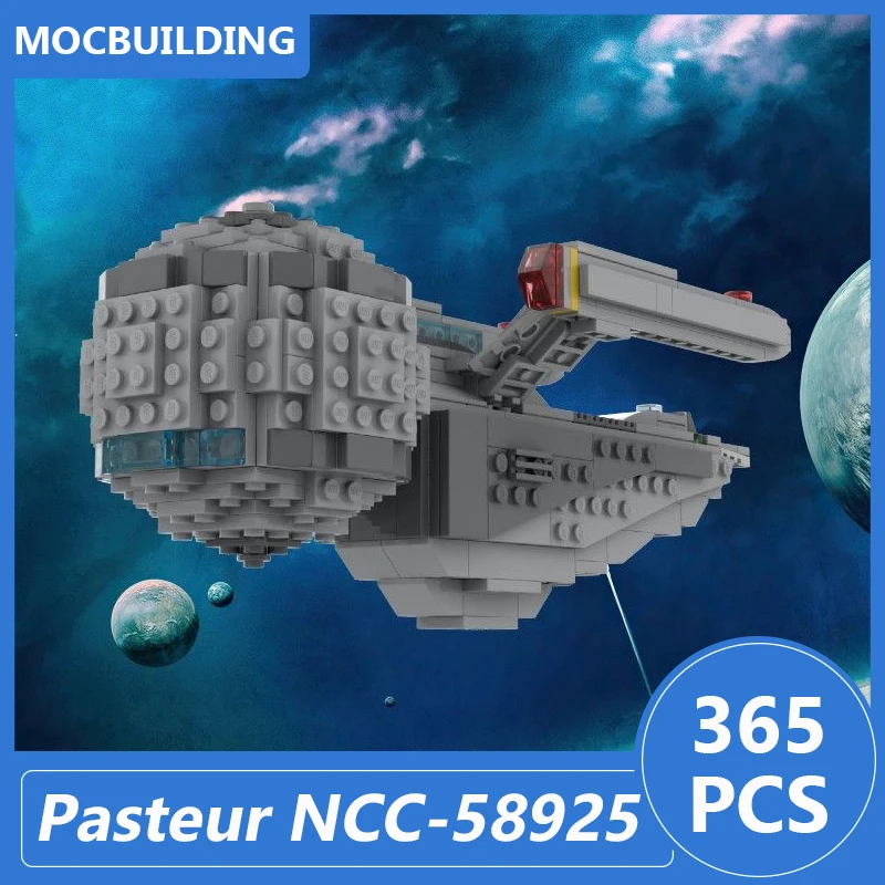 

Pasteur NCC-58925 Starship Model Moc Building Blocks Diy Assemble Bricks Space Series Educational Creative Xmas Toys Gift 365PCS