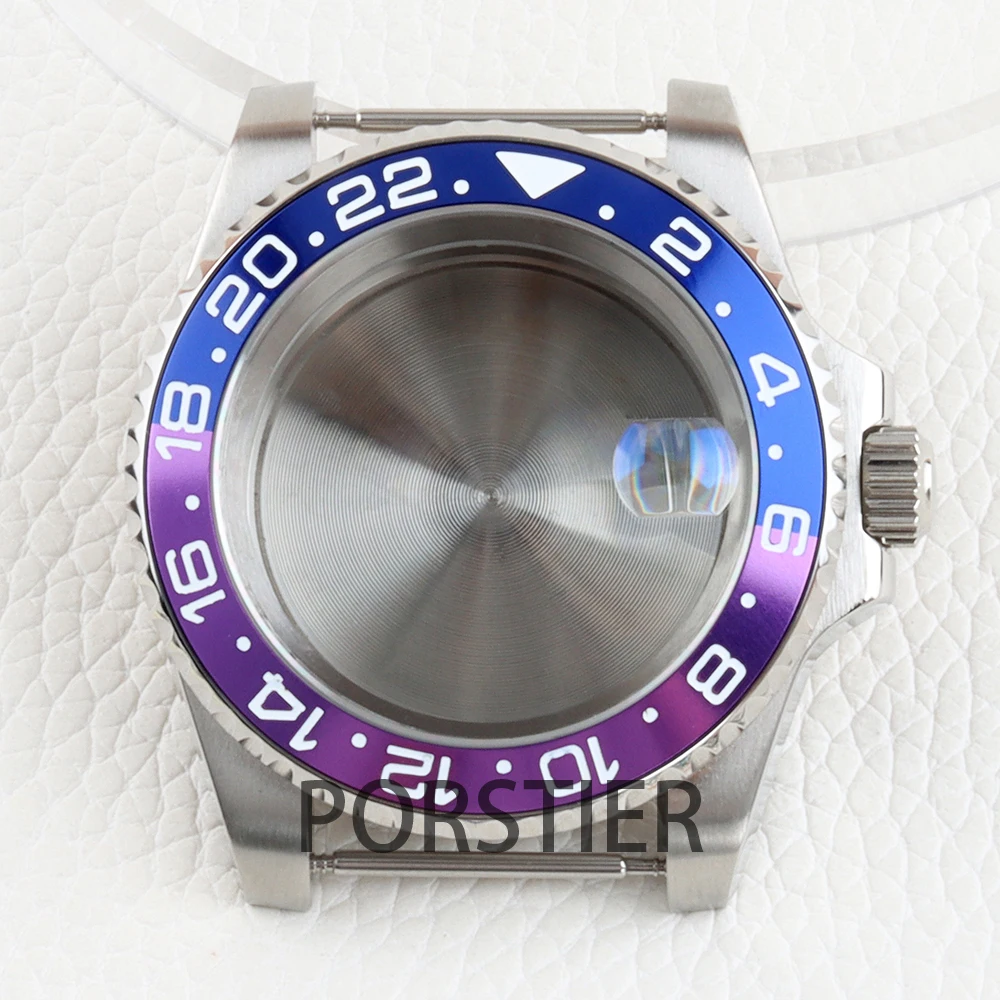 

High Quality 40mm NH34 NH35 Case Sapphire Glass Watch Accessories for NH34 NH35 NH36 movement 28.5mm Dial Sub Gmt Watch Cases