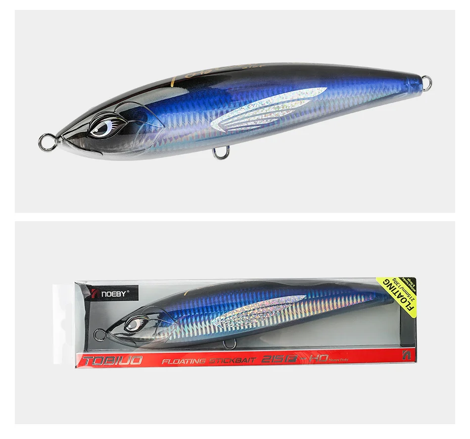 NOEBY Tobiuo Tauchköder 215mm 128g Schwimmender Pencil-Köder für Hochsee, Künstlicher Hartköder für Salzwasser-Thunfisch, GT und Großwildfischen – Detail 8