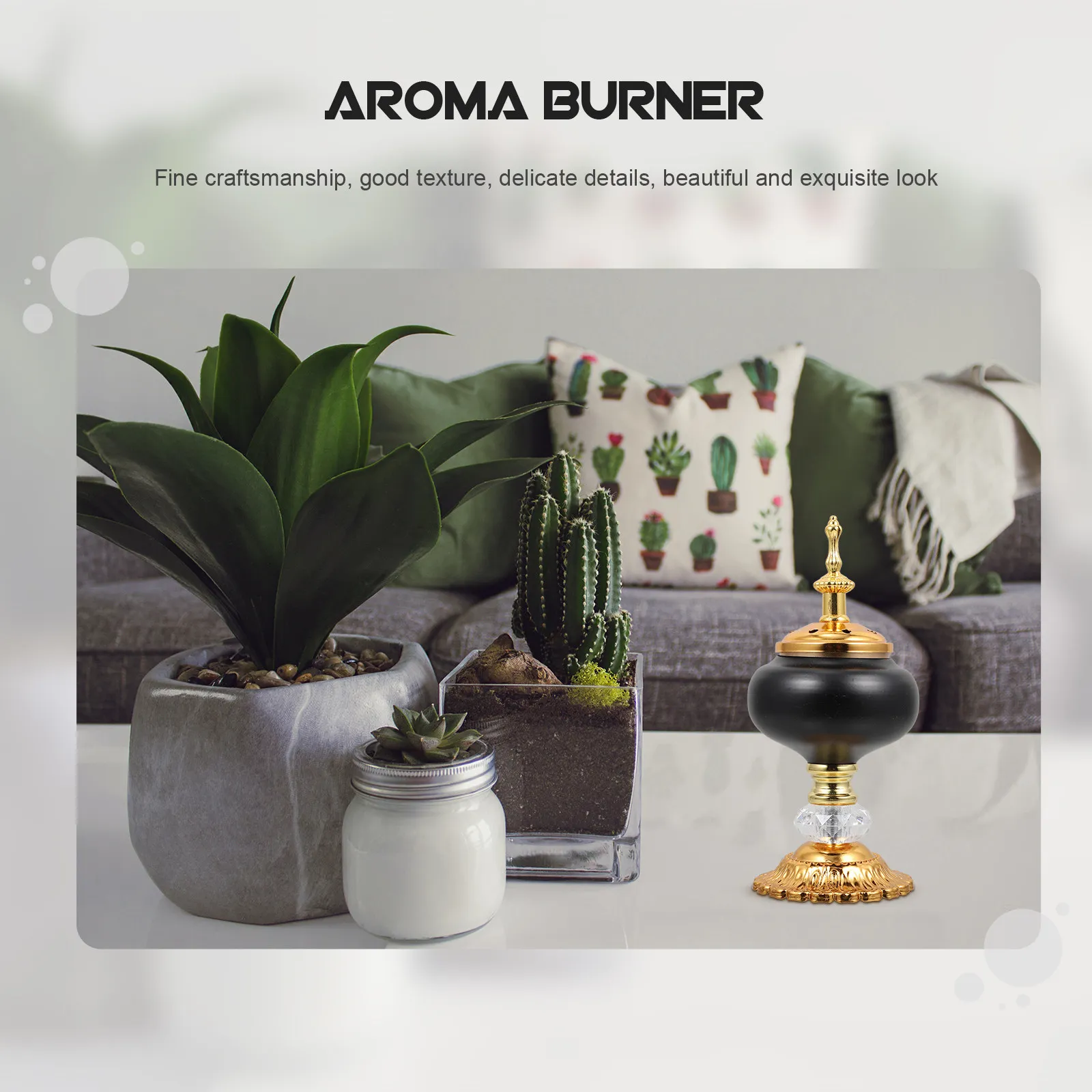 

1 шт. Железная аромалампа-подставка для эфирных масел, ажурная курильница для благовоний, настольный декор для дома и кабинета