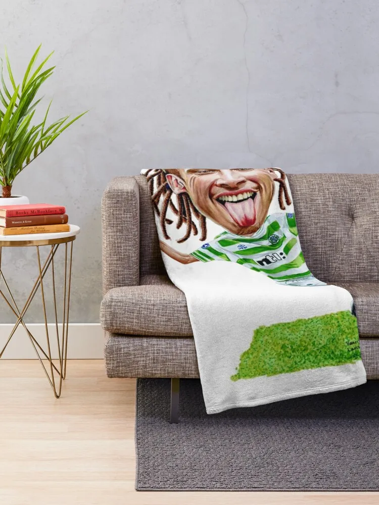 Henrik Larsson - Celtic Throw Blanket Bed covers Sofa Moving Hairys Blankets