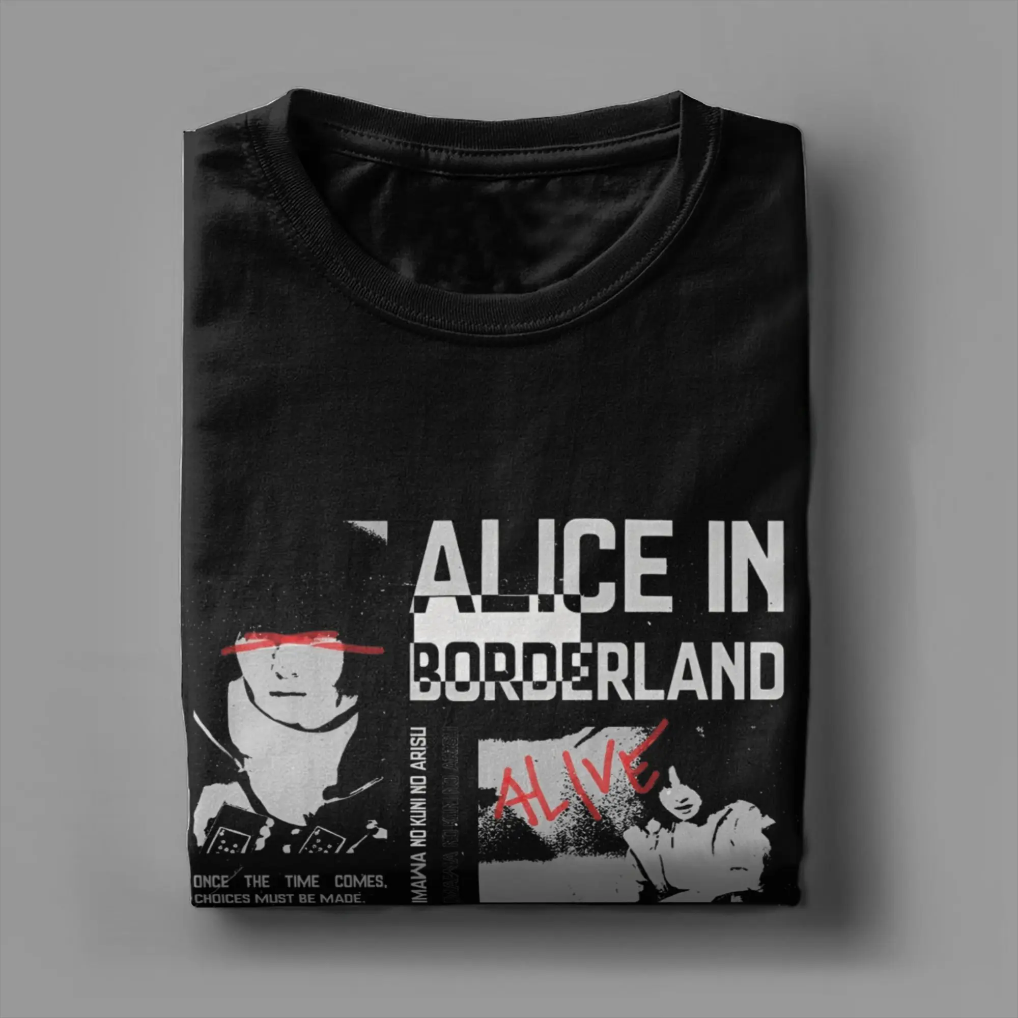 أليس بوردرلاندز القطن الخالص تي شيرت للرجال الصيف الكلاسيكية تي شيرت Crewneck موضة تيز بلايز رخيصة كبيرة الحجم