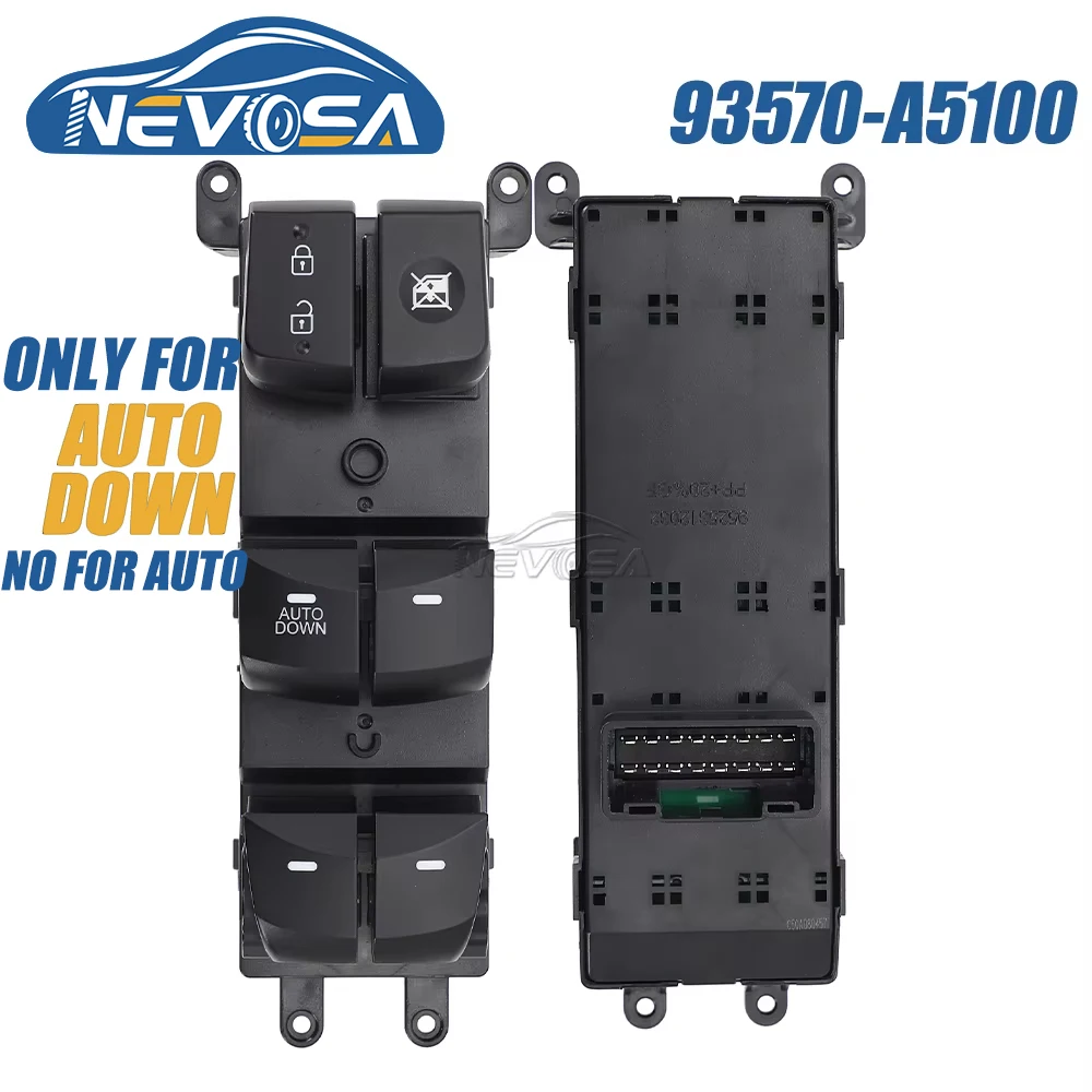 NEVOSA 93570-A5100 93570-A5010 Car Front Left Electric Power Window Switch Master Button For Hyundai Elantra GT 2014 2015 2016