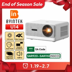 BYINTEK LOVE U14 Full HD 1080P Projector 4K  Smart Bluetooth WiFi 6 Supported 1250ANSI Auto Focus Home Theater Cinema Projectors