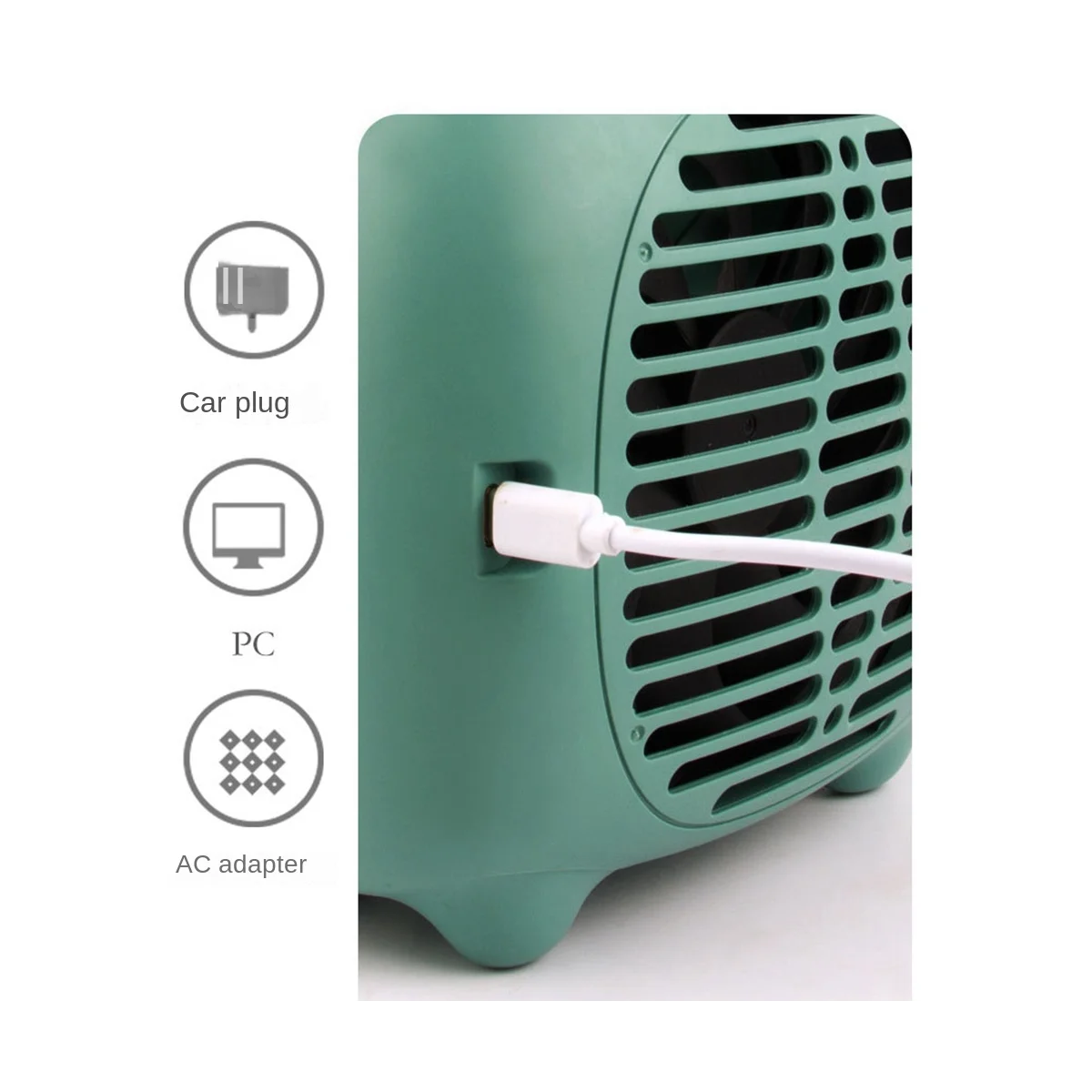 Desktop Small Fan Mute Office Desk Electric Fan Student Dormitory Summer Refrigeration Cooling Charging Air Coole,D