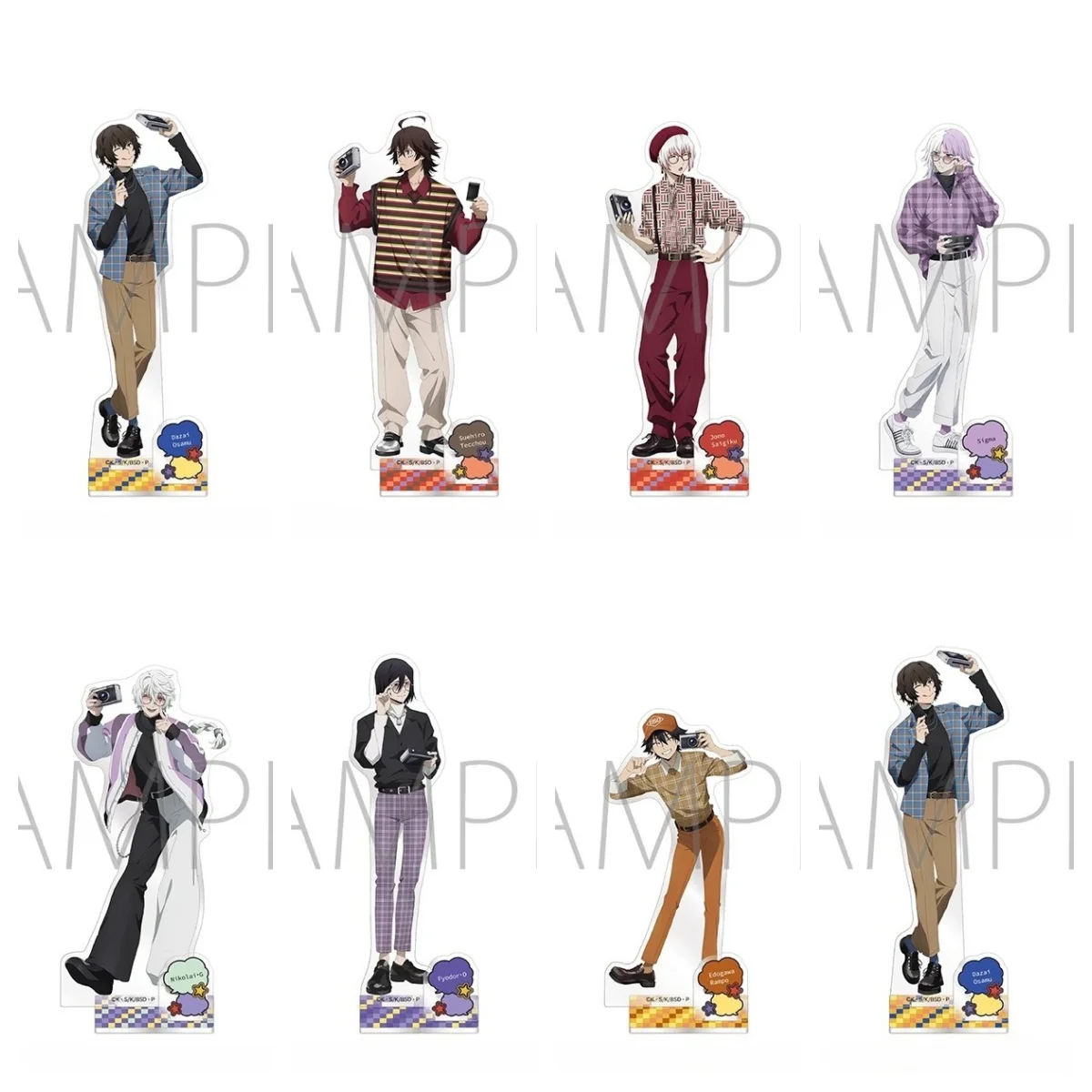 Игра Dazai Osamu Edogawa Rampo Fiodor·D Nikolai·G Nakajima Atsushi, акриловая кукла-подставка, аниме-фигурка, игрушка для косплея в подарок