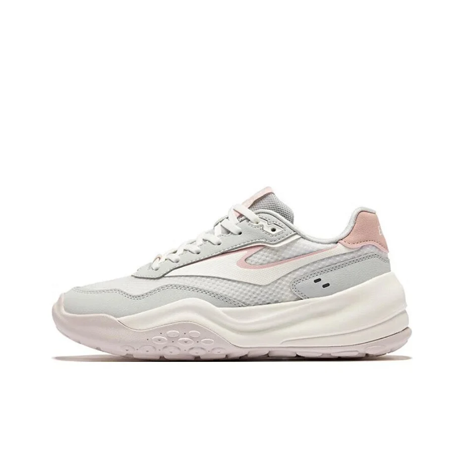 Erke Slip Resistant And Abrasion Resistant Coverage Low top Casual Shoes Women's Gray Beige Pink 52125102381-002
