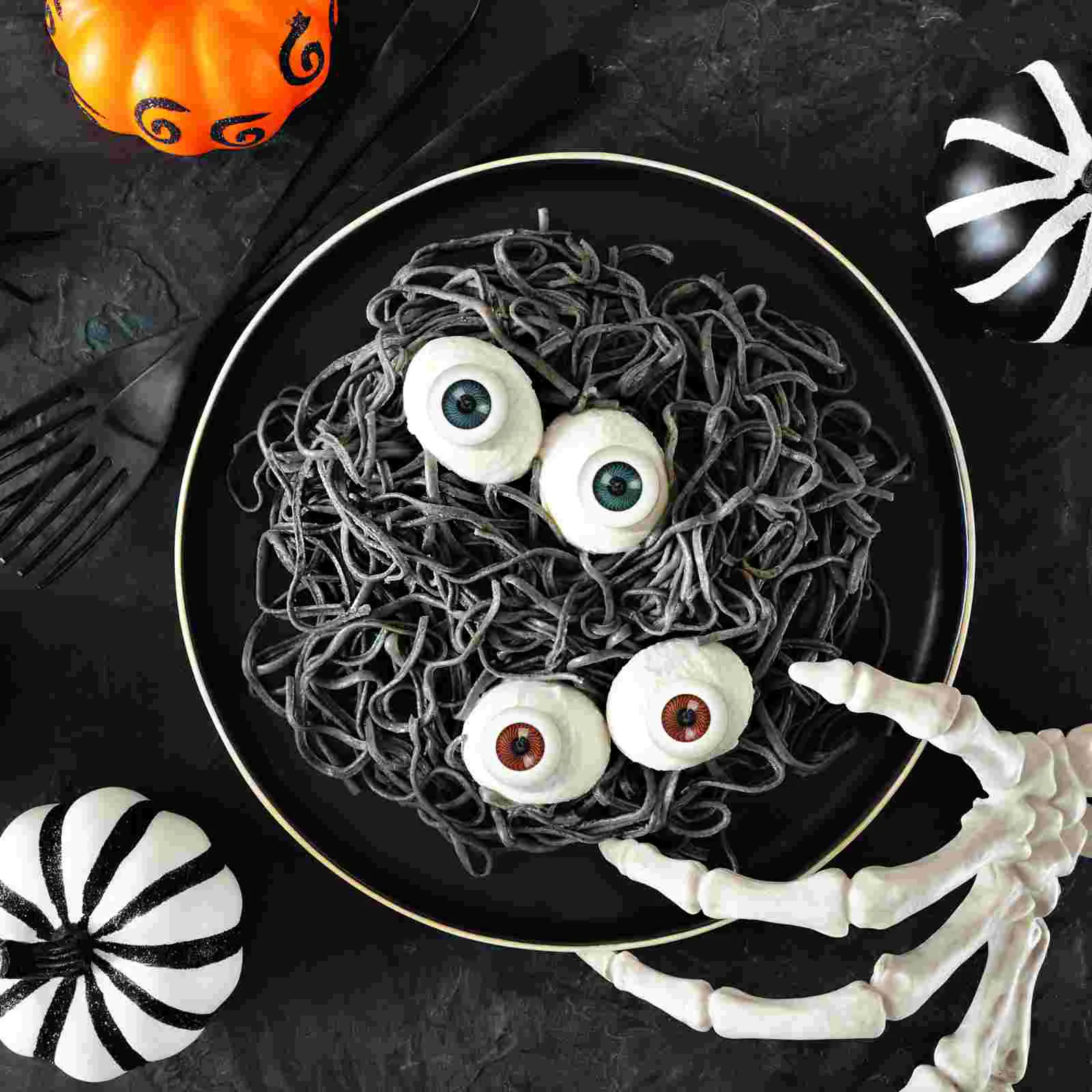 8 accesorios huecos de Halloween máscara de globos oculares decorar disfraz de terror gris verde