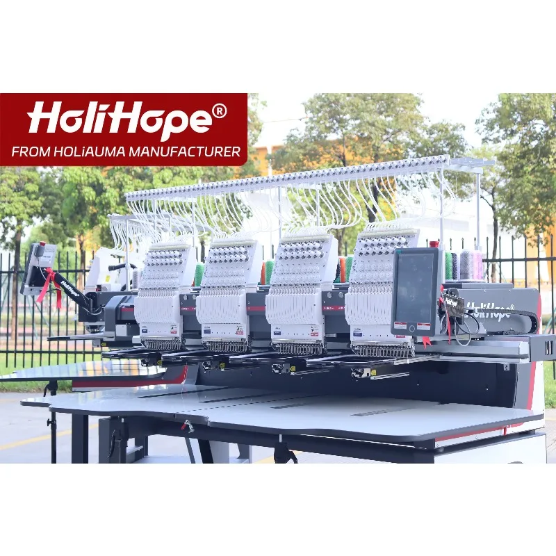 

[Best-selling] HoliHope Holiauma Apparel Flat Hat Industrial New 4 Head Multifunction Computerized Embroidery Machine Direct Ch