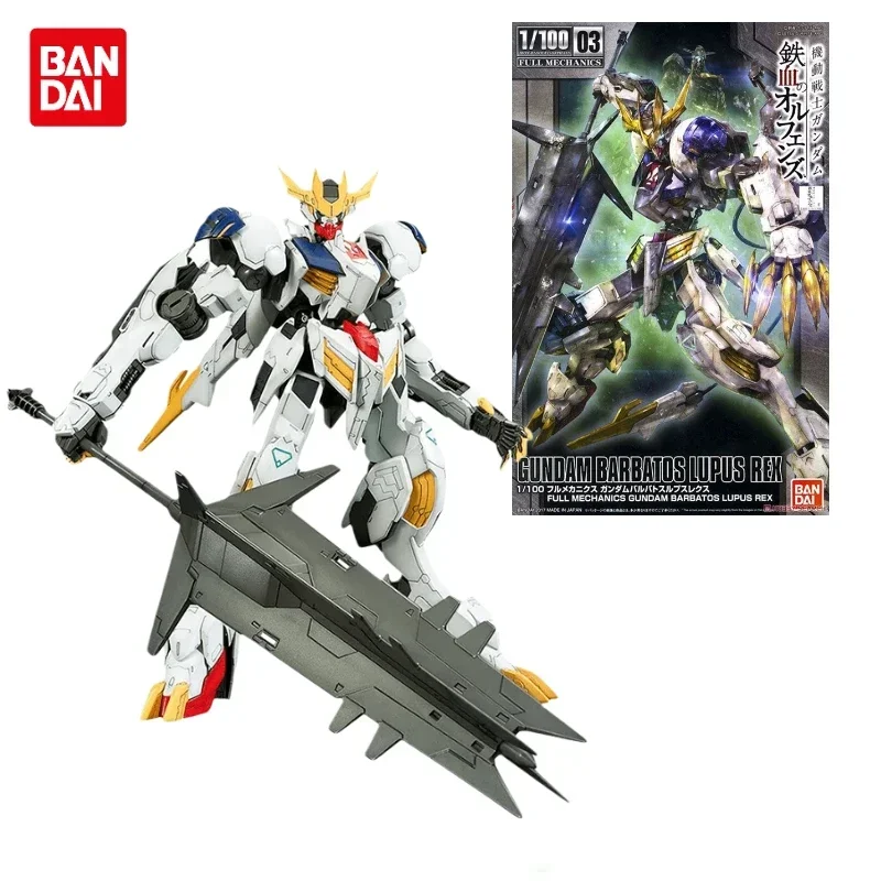 In Stock Bandai Original GUNDAM Anime TV 1/100 GUNDAM BARBATOS LUPUS REX Assembly Anime Action Figure Collection Model Toy Gifts