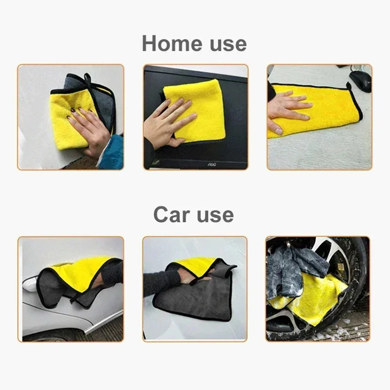 3/5/10 pcs Extra Soft Car Wash Microfiber Towel Car Cleaning Drying Cloth Car Care Cloth Detailing WashTowel Never Scrat