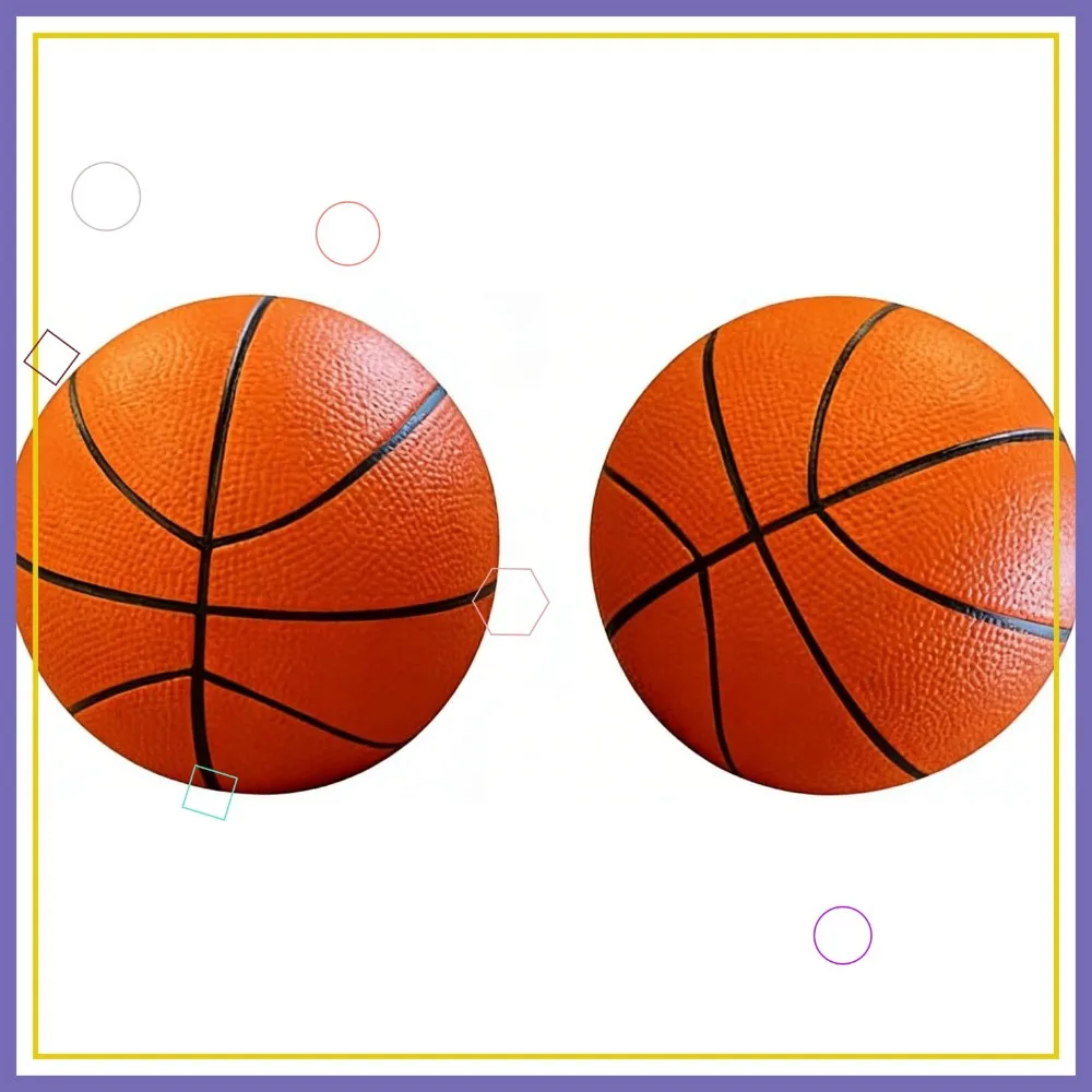 

5.5 Inch Foam Basketball Set for Kids Toddlers, Indoor Outdoor Soft Mini Hoop Ball for Trampoline (2 Pack)