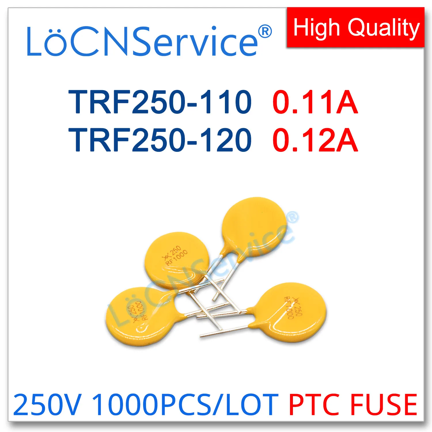 LoCNService 1000PCS TRF250-110 TRF250-120 250V 0.11A 0.12A RF110 RF120 JK250-110U JK250-120U Resettable Fuse PTC DIP Chinese TRF