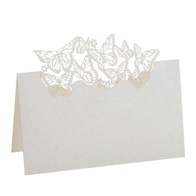 

50/100pcs Hollow Butterfly Place Cards Personalized Laser Wedding Seat Card Table Decor for Party Business Reception Name Cards