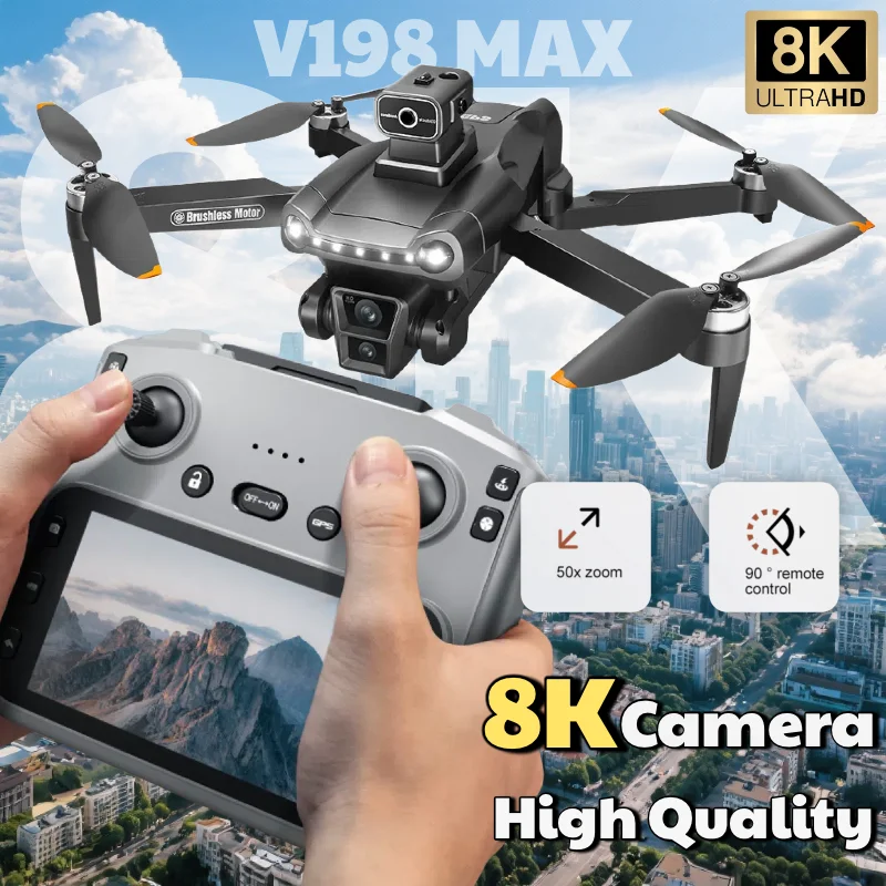 جديد لطائرة Xiaomi V198 MAX بدون طيار GPS 8K كاميرا احترافية فرشاة FPV الجوية عقبة الليزر مع شاشة كبيرة للتحكم عن بعد بدون طيار #4