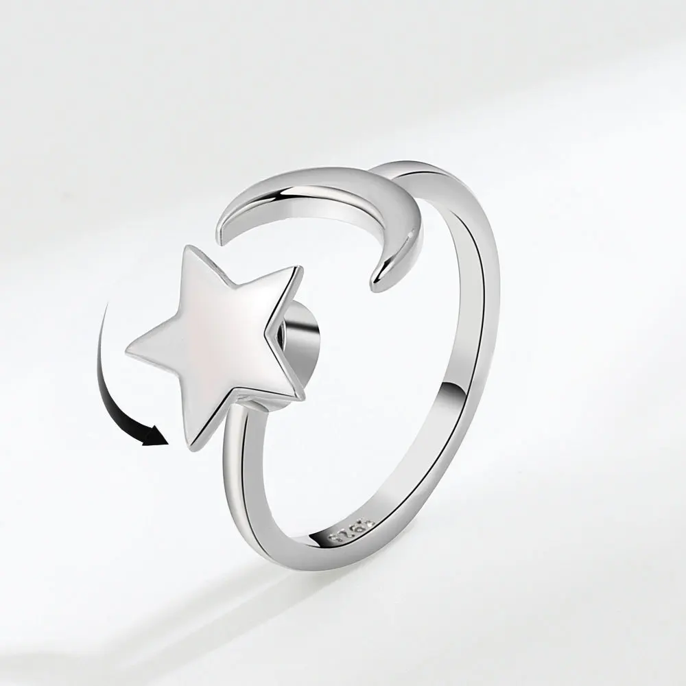 Sonnenblumen rotierender Angstring für Frauen Spinner Fidgets verstellbare offene Ringe niedliche Tier Schmetterling Schildkröte Bague Anti Stress