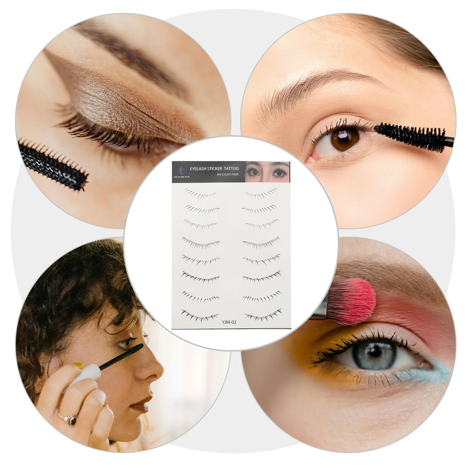 5 أوراق ملصقات وشم رموش سفلية واقعية أداة مكياج سريعة تمديد رموش طبيعية للنساء لحفلات الزفاف الليلية