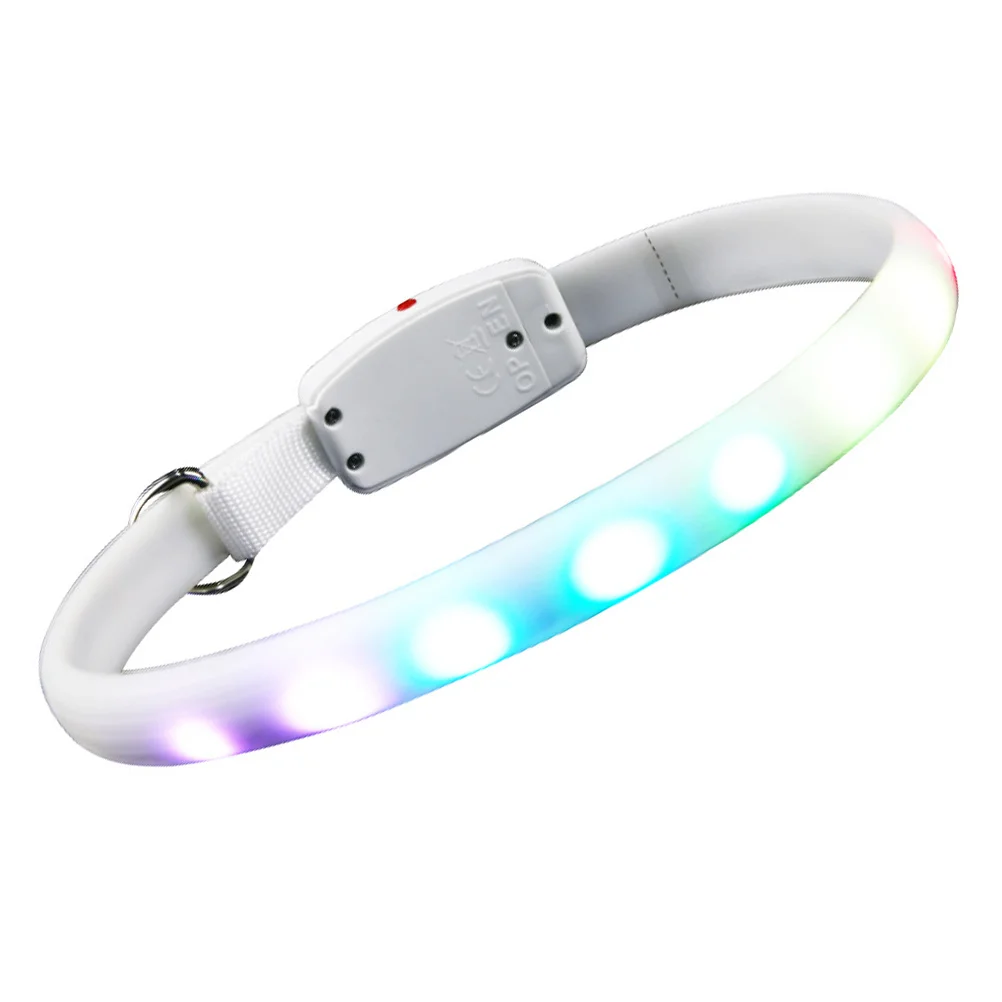 

Glowing LED Pet Collar Ultralight Waterproof USB Charging Dog Collar Night Walking Luminous Pet Supplies Dog Neckwear