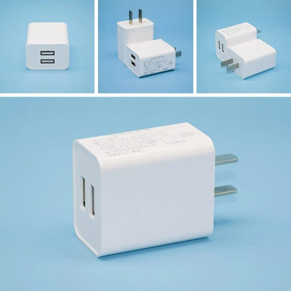 12W USB Wall Charger 1-Pack USB Wall Charger Certified 2-PORT Power Adapter 2.4A Dual Port Provide Fast Charge