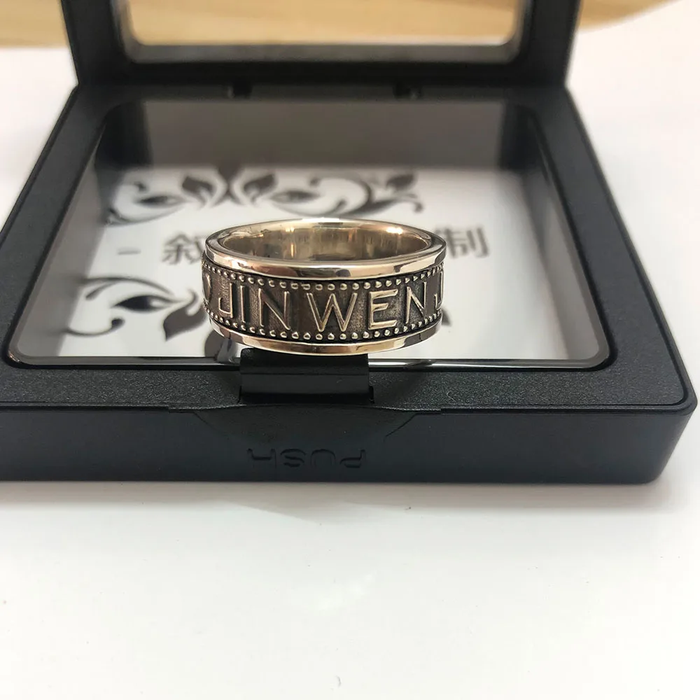 Customized Silver Ring 925 Sterling Silver Couple Ring with DIY Hand Engraving Original Pendant Silver Jewelry Customization
