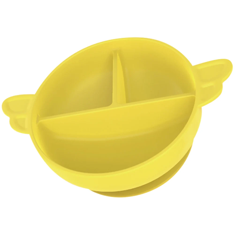 

Silicone Baby Feeding Bowl Suction Non Slip Food Plate Compartment Container Dinnerware Rice Soup Heat Cold Resistant Microwave