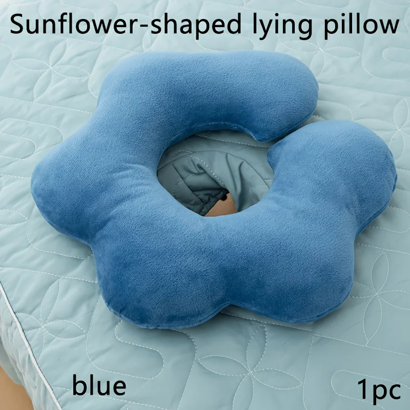 1PC Sunflower Face Rest Pillow Nylon Polyester Solid Color Flexible Spa Pillow for Beauty Salon Massage Home Holiday Gift