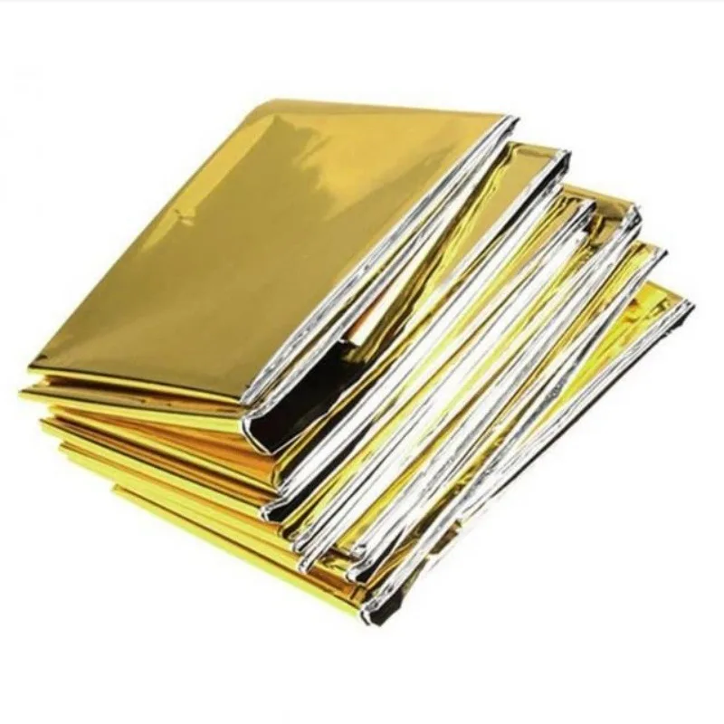 الطوارئ المعطف الحراري بطانية خفيفة الوزن قابلة للطي مقاومة للماء يندبروف ظلة قابلة لإعادة الاستخدام الإسعافات الأولية التخييم حصيرة غطاء مراتب مضاد للماء عالي الجودة