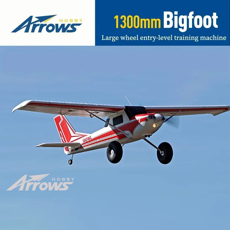 Modèle d'avion à flèche bleue 1300mm, tout-terrain, basse vitesse, télécommande d'entrée, avion électrique, assemblage extérieur, ailes fixes