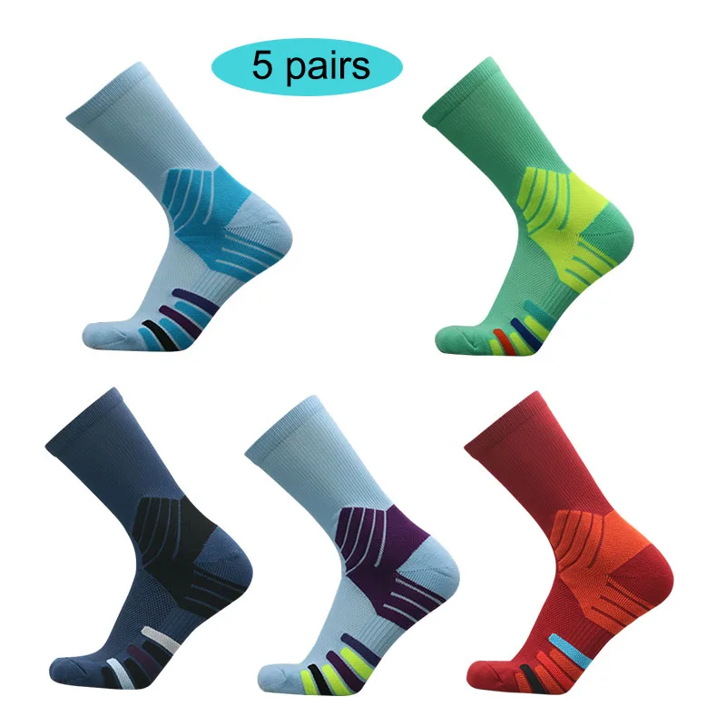 Basketball socks, long tube, thickened towel bottom, elite socks, high top protection, anti slip and shock-absorbing sports high