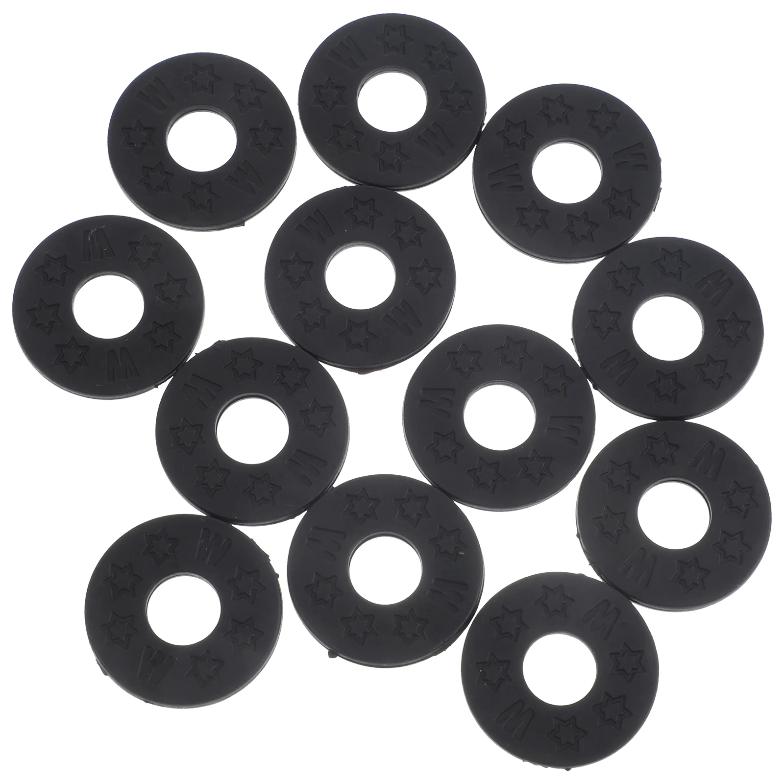 

12pcs Guitar Strap Locks Black Silicone Washers Safe Electric Bass Guitar Accessories Strap Pads Non Durability