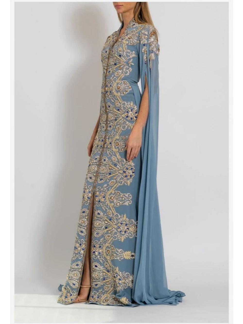 Takshita Avondjurk Dubai Marokkaanse Partij Kaftan Kaftan Jurk Elegante Kralen Pailletten Vloerlange Jurk Vestidos De Gala