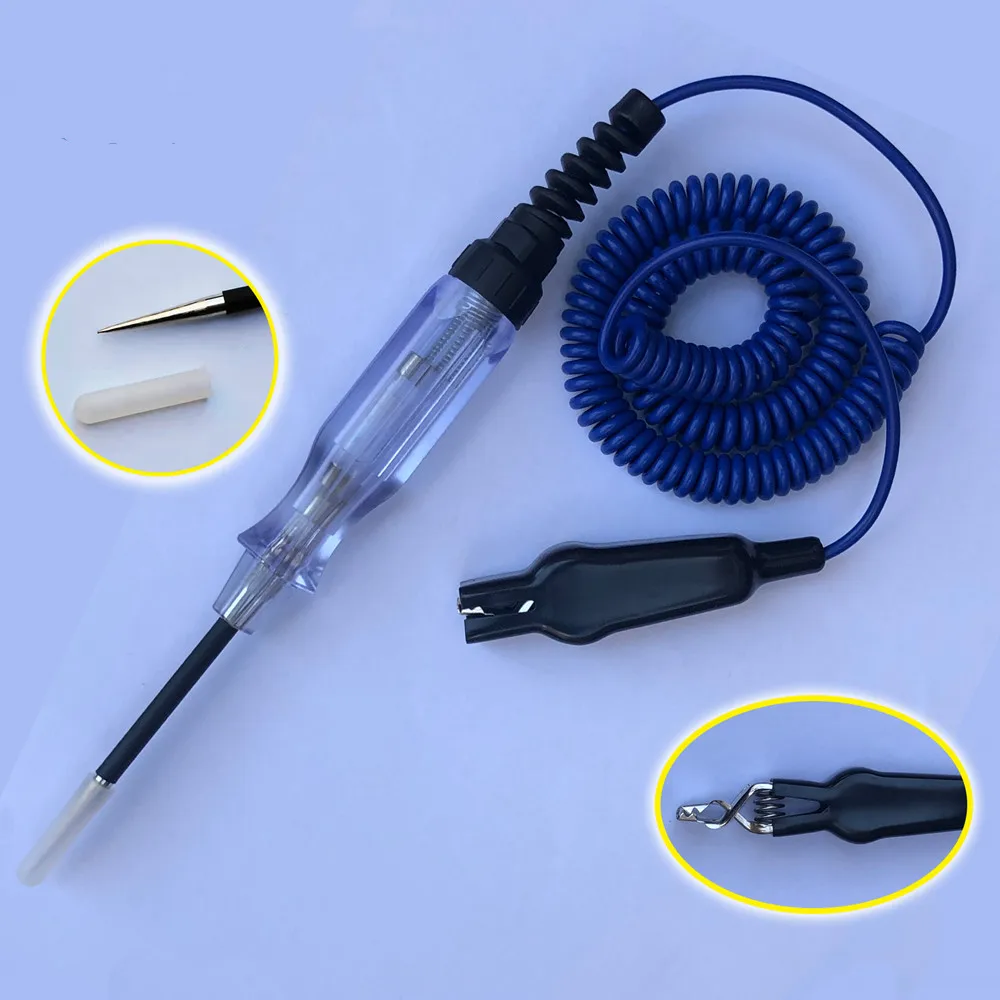 

Car Truck Voltage Circuit Tester Auto 6V 24V Tools Car diagnostic Probe Test Pen Light Bulb Automobile Polarity Pen Practical