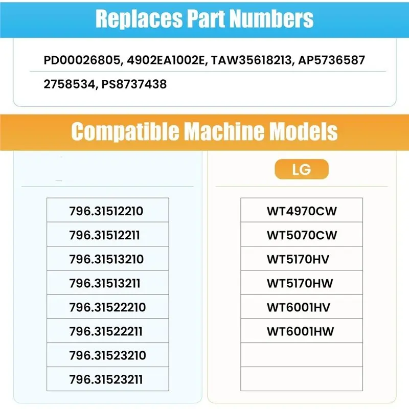 【A88X】AJK72909307 Washing Machine Suspension Rod With Elasticity Spring Pull Rod Designed To Enhance Stability And Damping