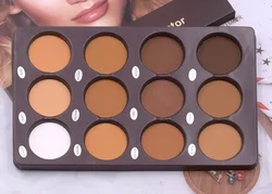 Matte Gesicht Foundation Kontur Palette Gesicht Make-up-Palette für Frauen 3D Kontur Schatten Rad Farbe Bronze Schönheit glasiert