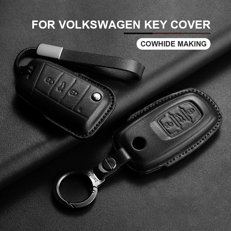 

Leather Car Key Case Cover For VW Volkswagen Golf 7 MK7 Touran Polo Tiguan Touareg Passat CC 3C B5 B6 B7 SS Maogotan Accessories