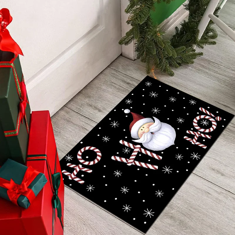 Merry Christmas Carpets for Home Living Room Bedroom Cartoon Santa Claus Doormat New Year Gift Home Xmas Decor Kid Play Area Rug