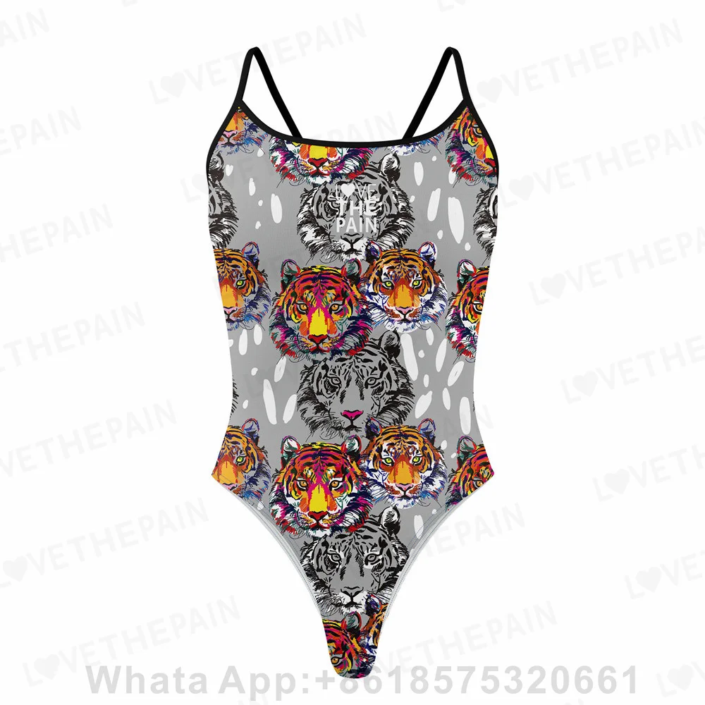 Love The Pain One Piece Swimsuit 2023 Women One-piece Athletic Swimwear Pro Training Race Swimwear Monokini Beach Bathing Suit