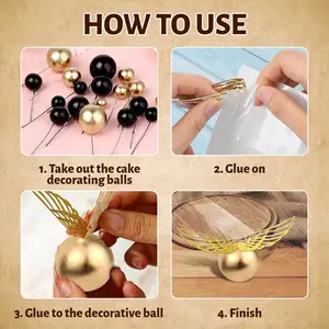 Magical Wizard Birthday Toppers Toppers Party Party Favores Glitter Black Wizard Temed Dora Regalos para niños Suministros de fiesta escolar 10 mejores ventas Tema de Harry Potter - №3