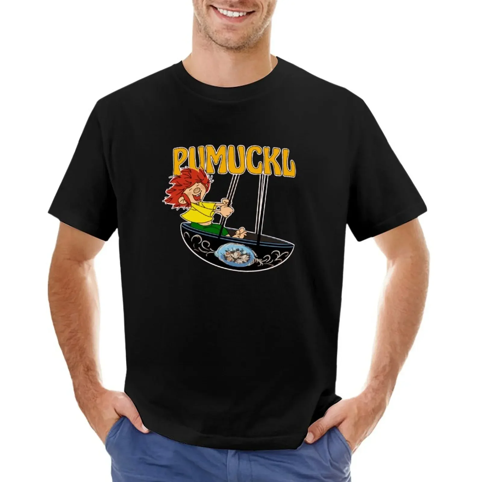 Pumuckl sukienka typu swing ubrania vintage funnys zwykły biały t shirty men