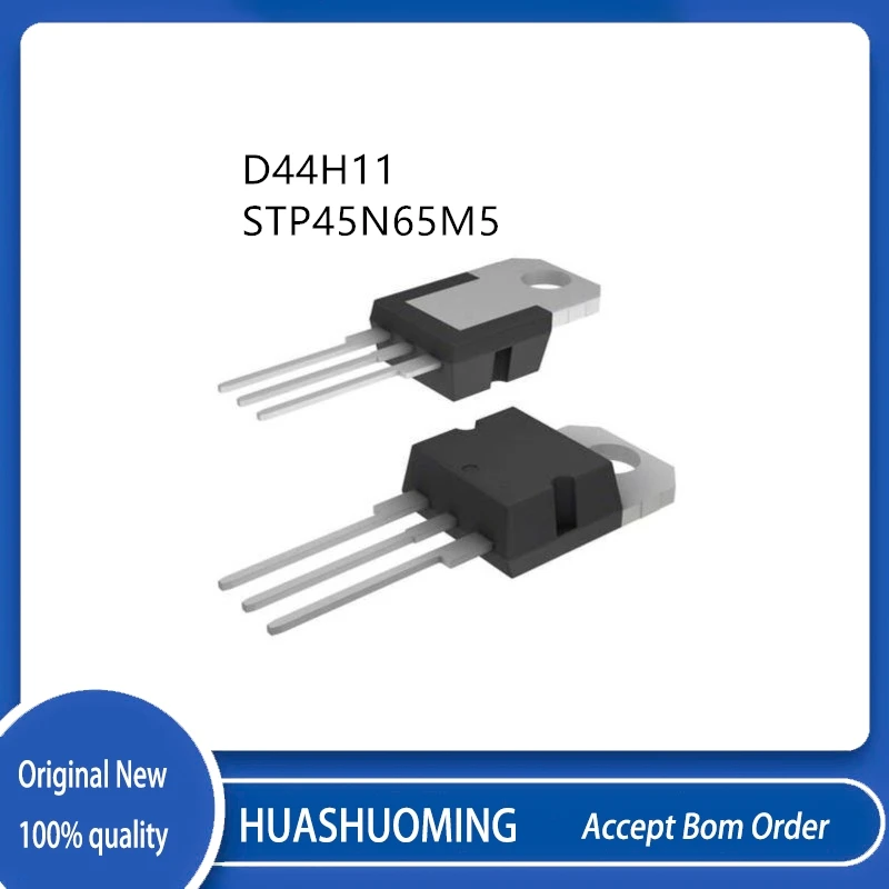 10Pcs/Lot    D44H11 45N65M5 STP45N65M5 TO-220-3