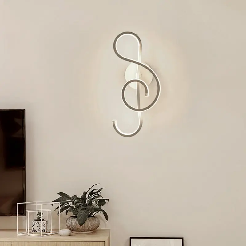 Lámpara de pared LED moderna para sala de estar, luz de fondo de TV, dormitorio, mesita de noche, decoración del hogar, candelabro interior, accesorio de iluminación brillante