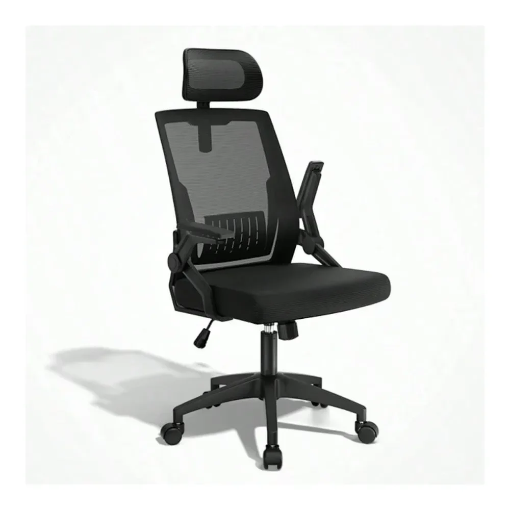 

Office Chair With Flip Armrests 3D Headrest, Swivel Mesh Desk Chair Executive Computer Chair For Home Office Study, 260 LBS C