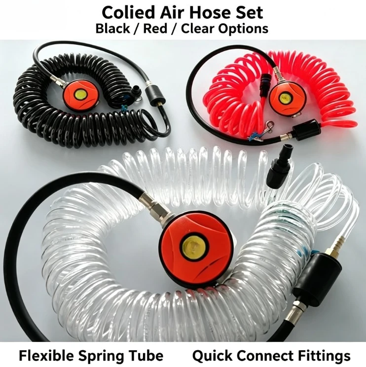 

Submersible breathing apparatus spring tube fittings scratch-resistant and wear-resistant underwater breathingtrachea12/15meters