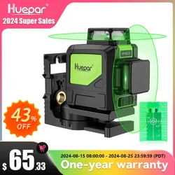 Huepar 8 Lines Laser Level Osram Green 360° Cross Line Self-leveling Horizontal & Vertical Line Laser Tool With Pulse Mode