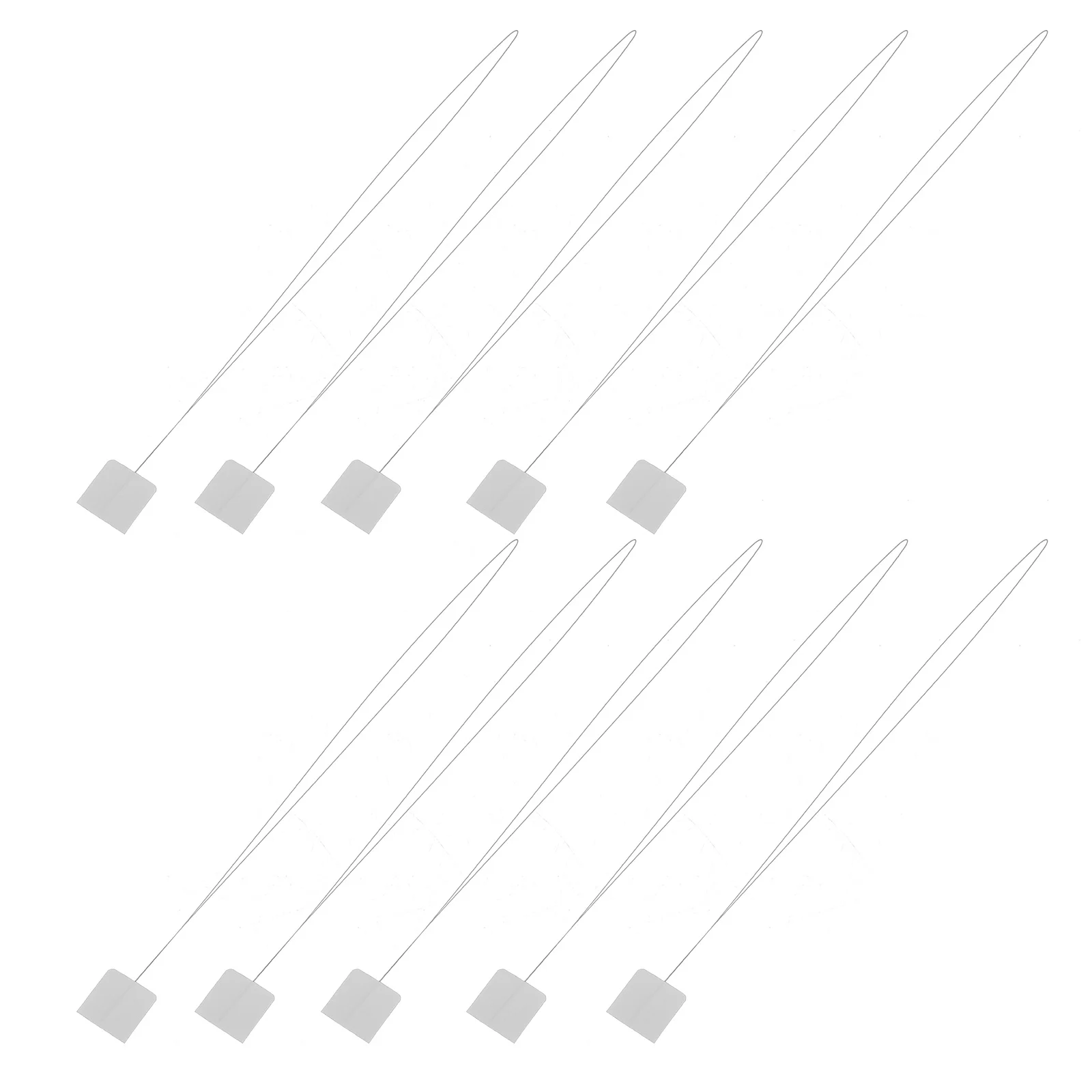 20개 스틸 니들 스레더 긴 와이어 루프 스레드 헬퍼 자수실 크로스 스티치 바느질 실 꿰기 도구 12.5cm