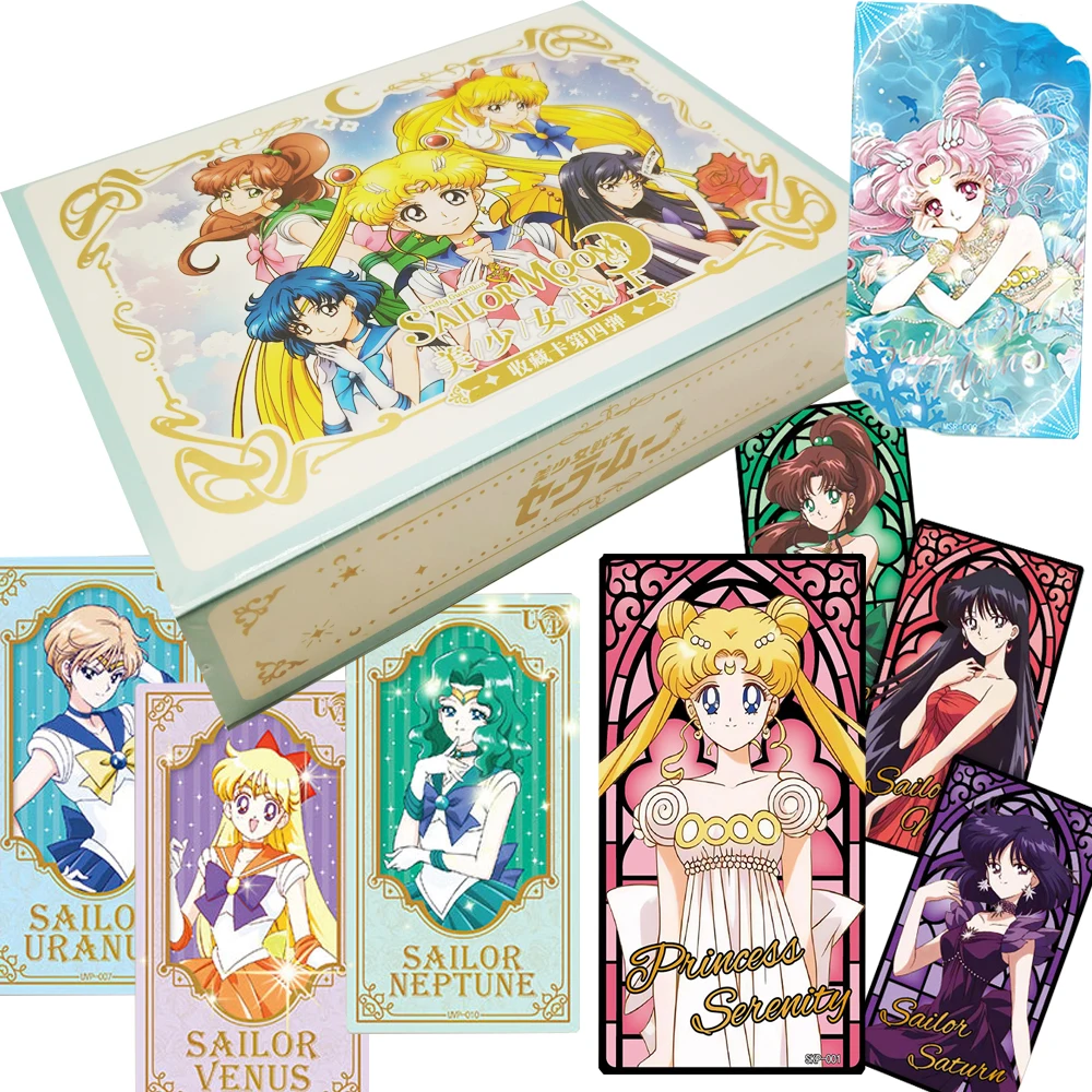

Sailor Moon Collection Cards Anime Elegant Magical Girl Exquisite Ocean Mermaid Theme Special-shaped Cards Children Hobby Gift