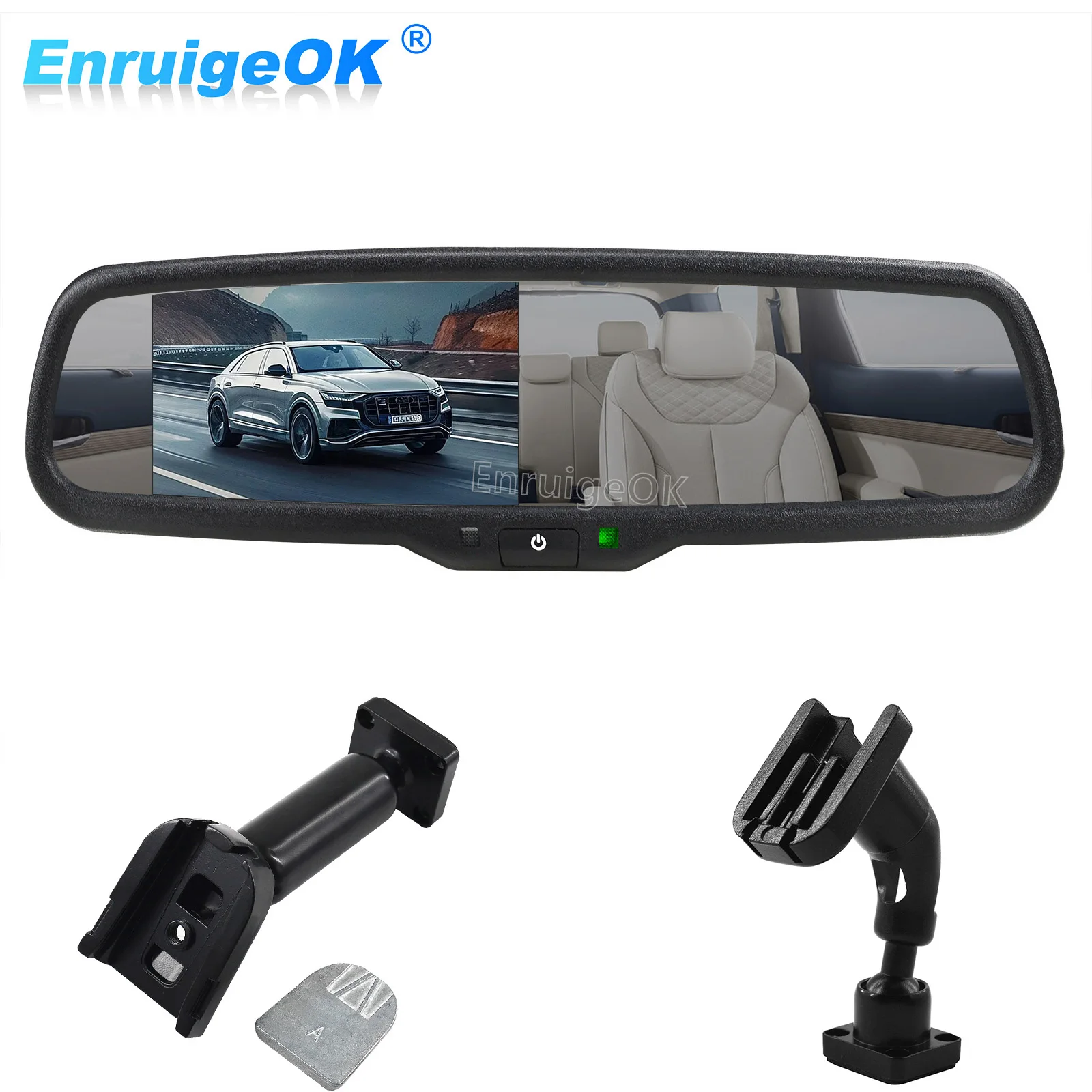 4.3 inch IPS Screen Car Rear View Mirror Monitor for For Ford GMC Hummer Chevrolet Ford Mustang Toyota Parking Backup System