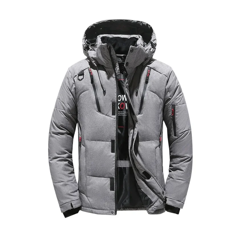 Thick Down Jacket with Collar for Men, Warm Parka, Casual Coat, Waterproof, Winter,-30 Degrees, Size 5XL